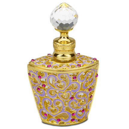 Custom Filled Vanity Perfume Bottle with Crystal Top Glass Applicator - Festive Violet 10ML