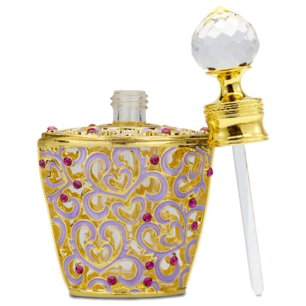 Custom Filled Vanity Perfume Bottle with Crystal Top Glass Applicator - Festive Violet 10ML