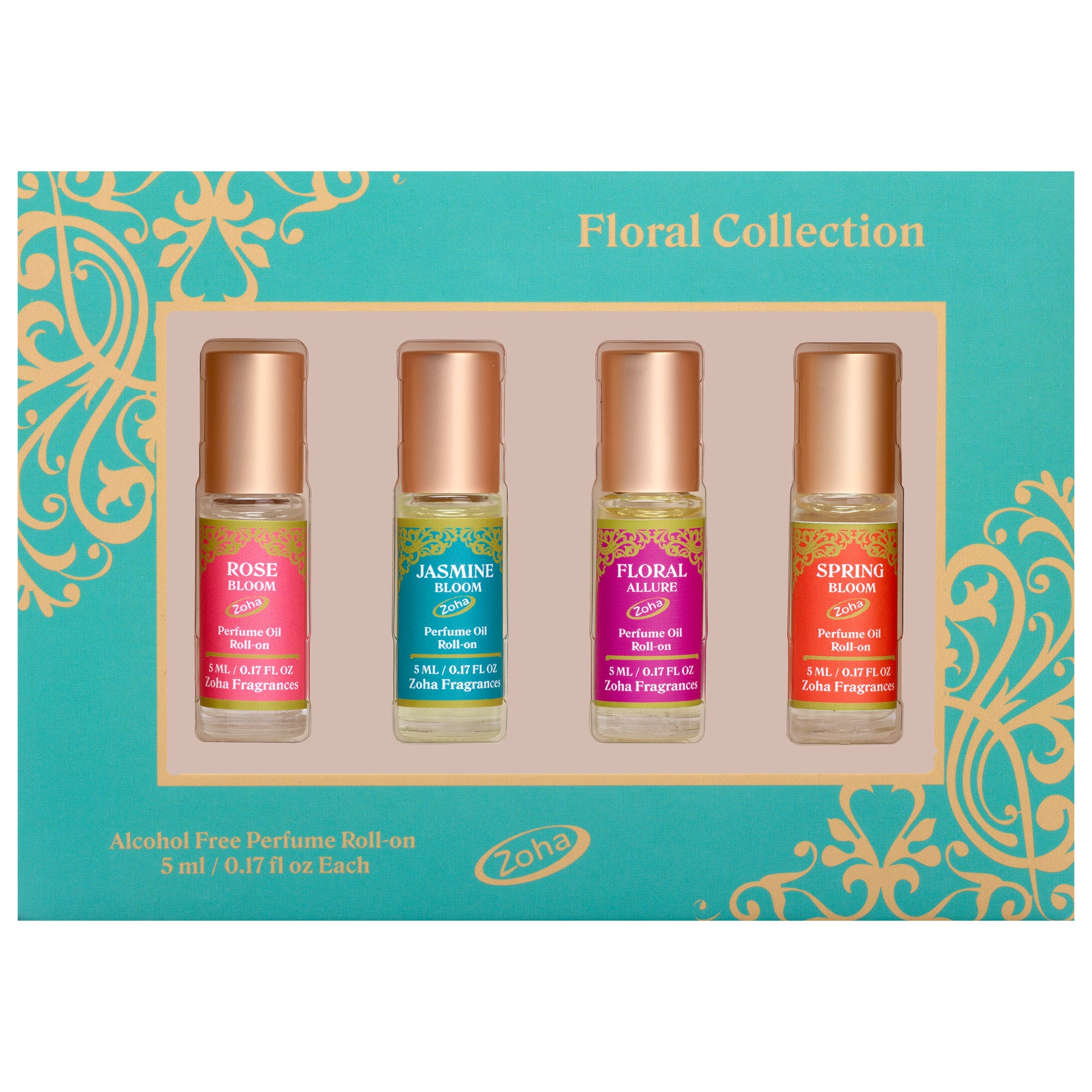 Floral Perfume Collection - Four Roll On 5 ml/0.17 Oz Each