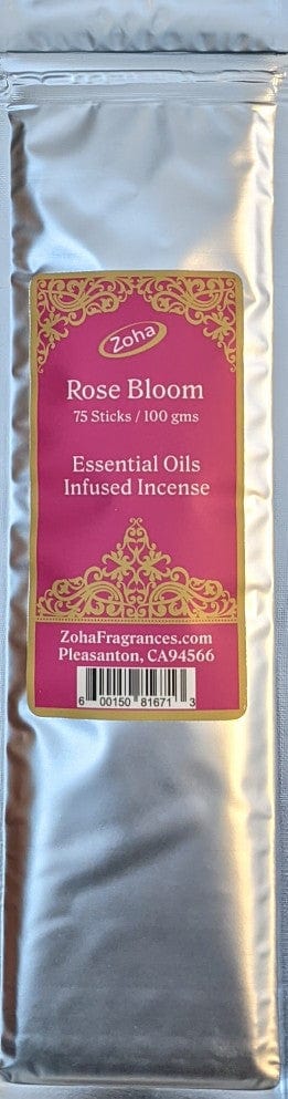 Essential Oil Infused (One Hour) Incense Sticks, 100 grams / 75 sticks