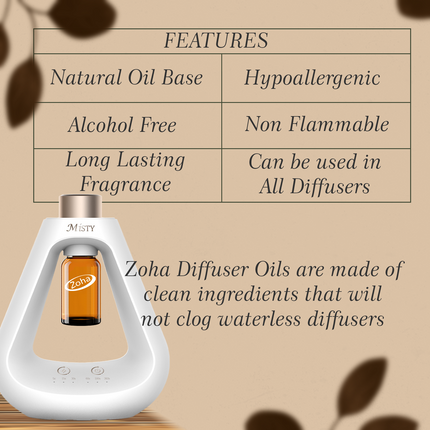 Zoha, Waterless Diffuser Oil - Hotel Scent inspired Home and Office Fragrances