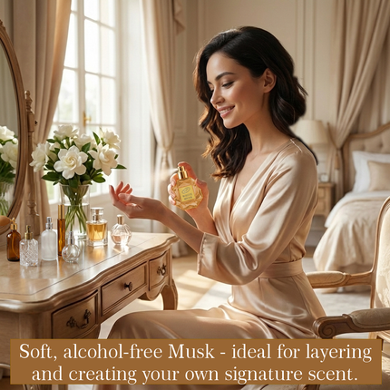 White Musk Perfume for Women and Men, Alcohol Free Perfume and Layering Oil
