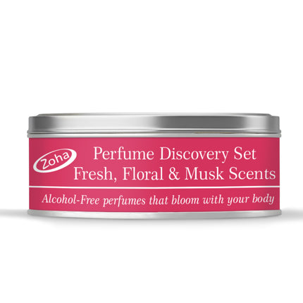 Perfume Discovery  Set - Fresh, Floral & Musk Perfumes, Set of Seven Perfumes