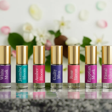 Perfume Discovery  Set - Fresh, Floral & Musk Perfumes, Set of Seven Perfumes