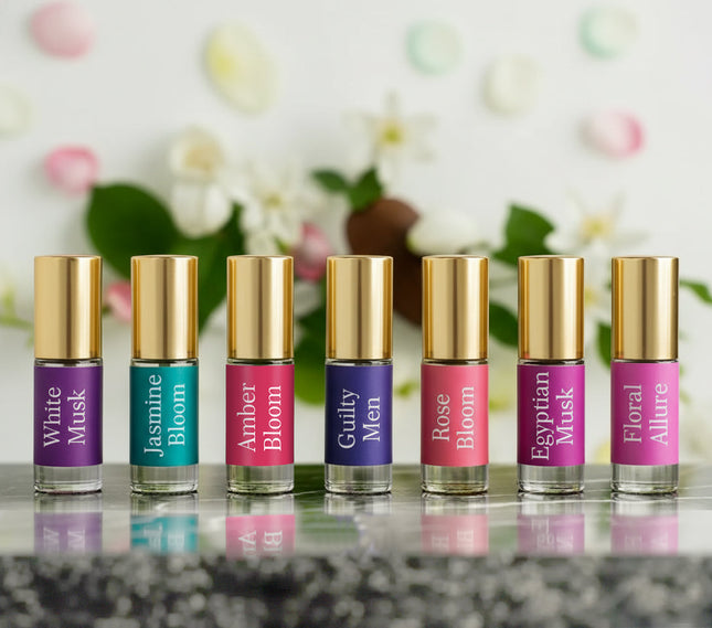 Perfume Discovery  Set - Fresh, Floral & Musk Perfumes, Set of Seven Perfumes