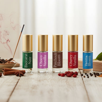 Perfume Discovery Set - Sweet, Spice & Woody  Alcohol-free Perfume and Layering Oil