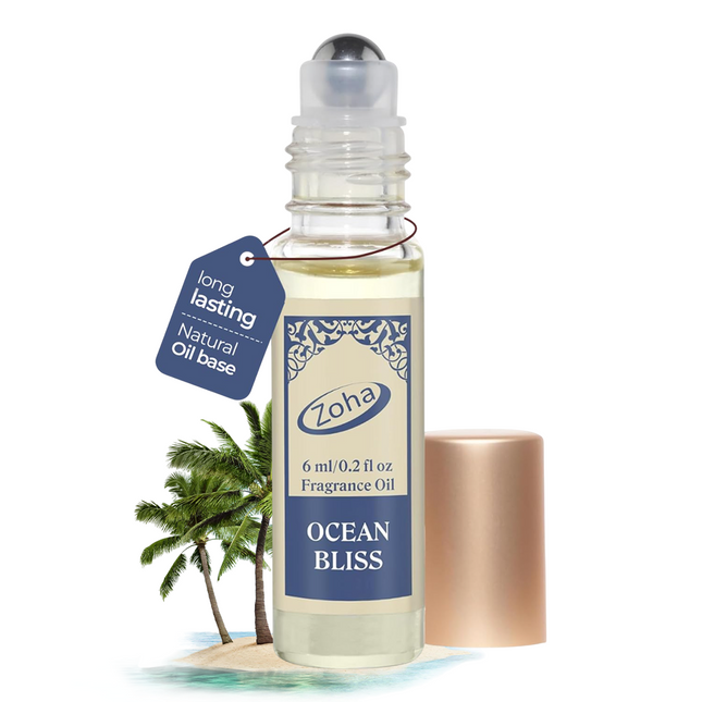 Ocean Bliss Perfume for Men, Alcohol Free Perfume Oil Roll On and Fragrance Mist