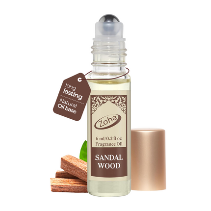 Sandal Wood Perfume for Women and Men, Alcohol Free Perfume Oil Roll On and Fragrance Mist